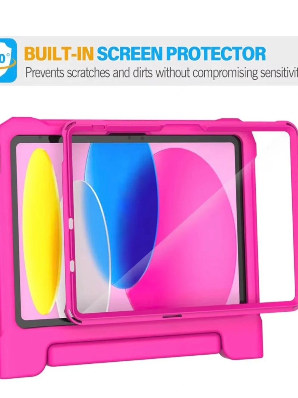 Avawo Kids Shock Proof, Protective Case  iPad 10/11 Gen, Screen Cover, Rose NEW